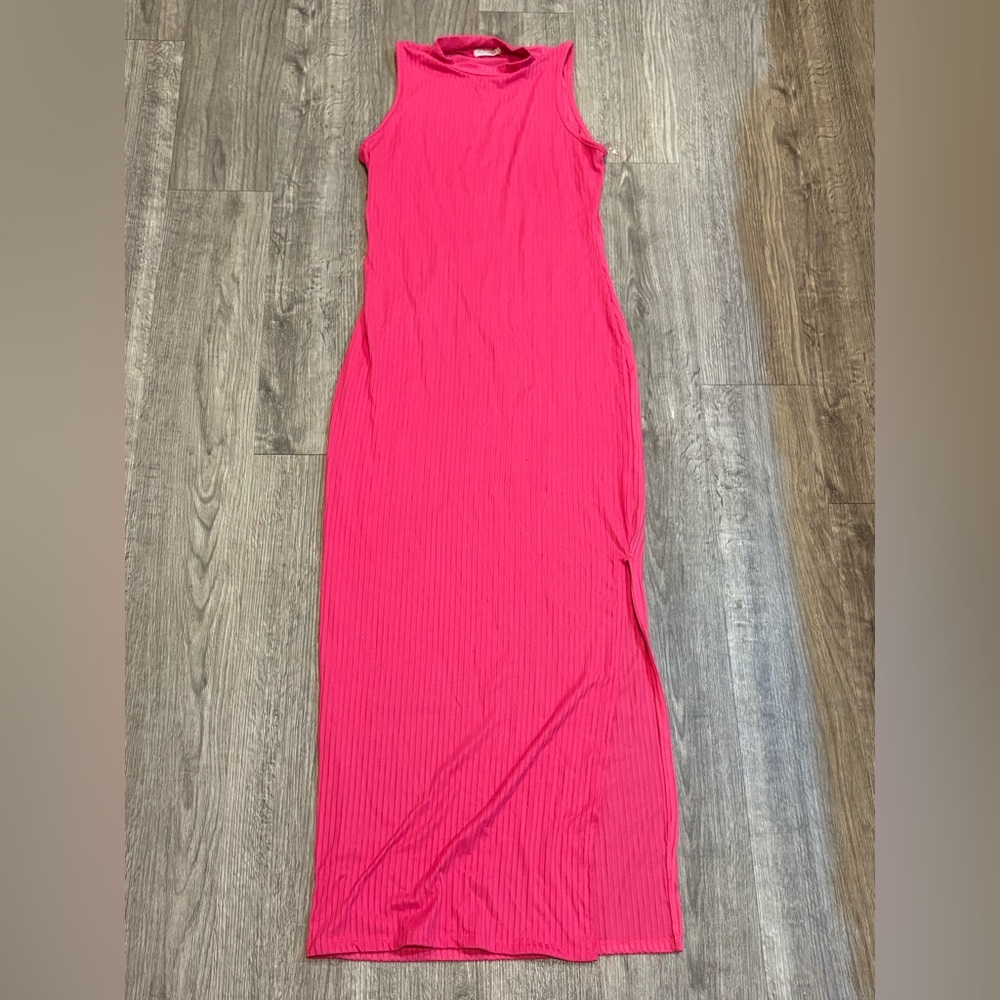 Heart Hips Vibrant Pink Maxi Dress